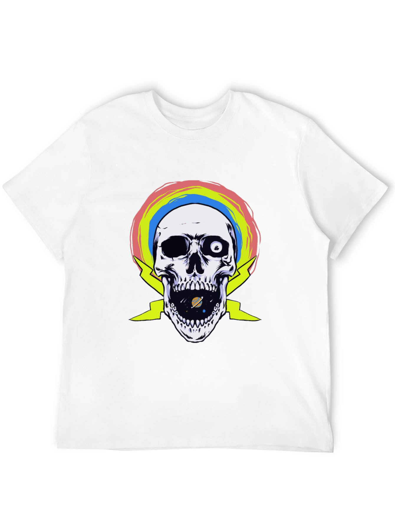 Skull with Rainbow and Lightning T-Shirt