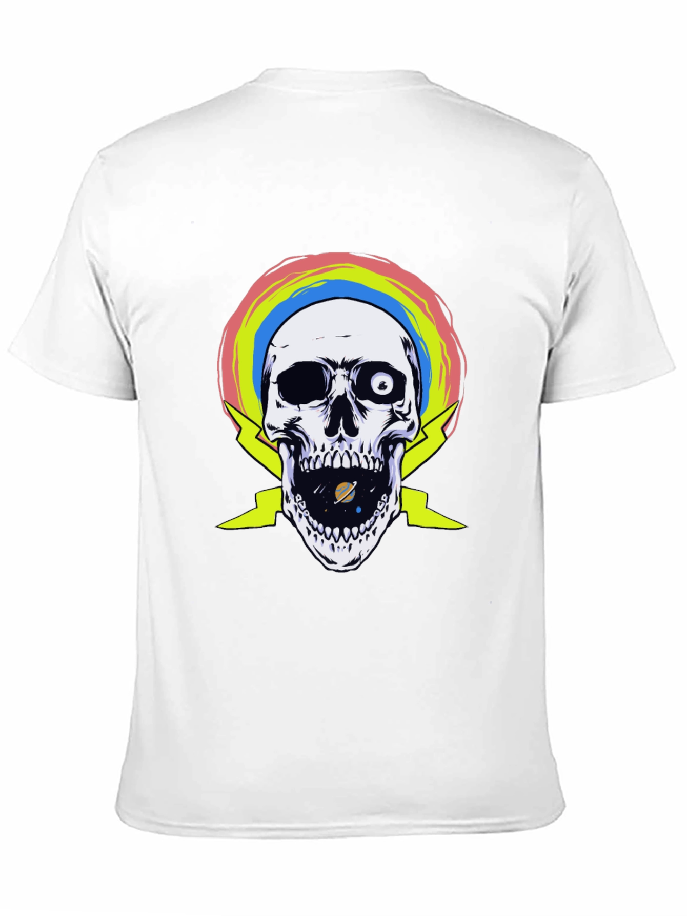 Skull with Rainbow and Lightning T-Shirt