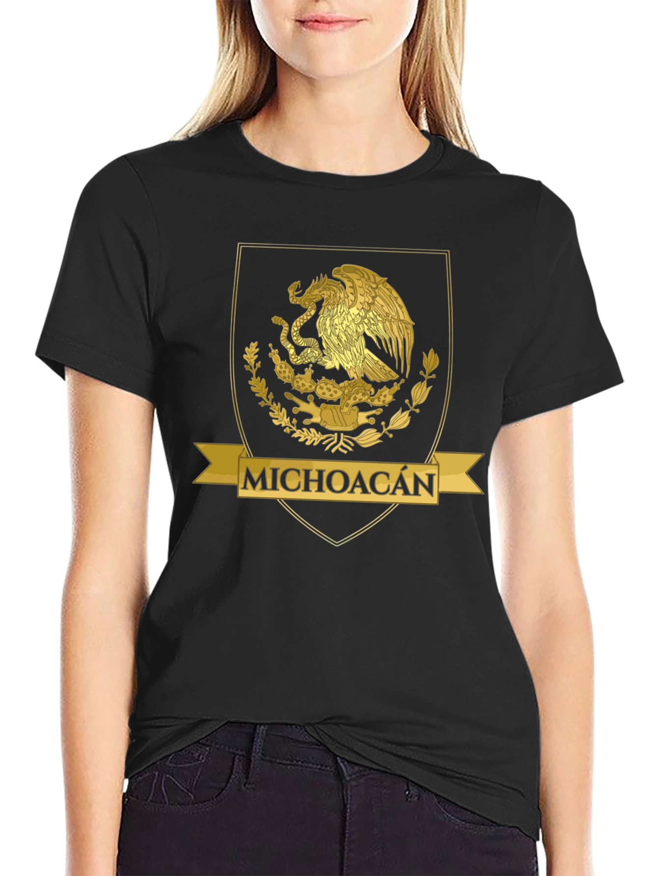 Michoacan T-Shirt - Mexico Coat of Arms