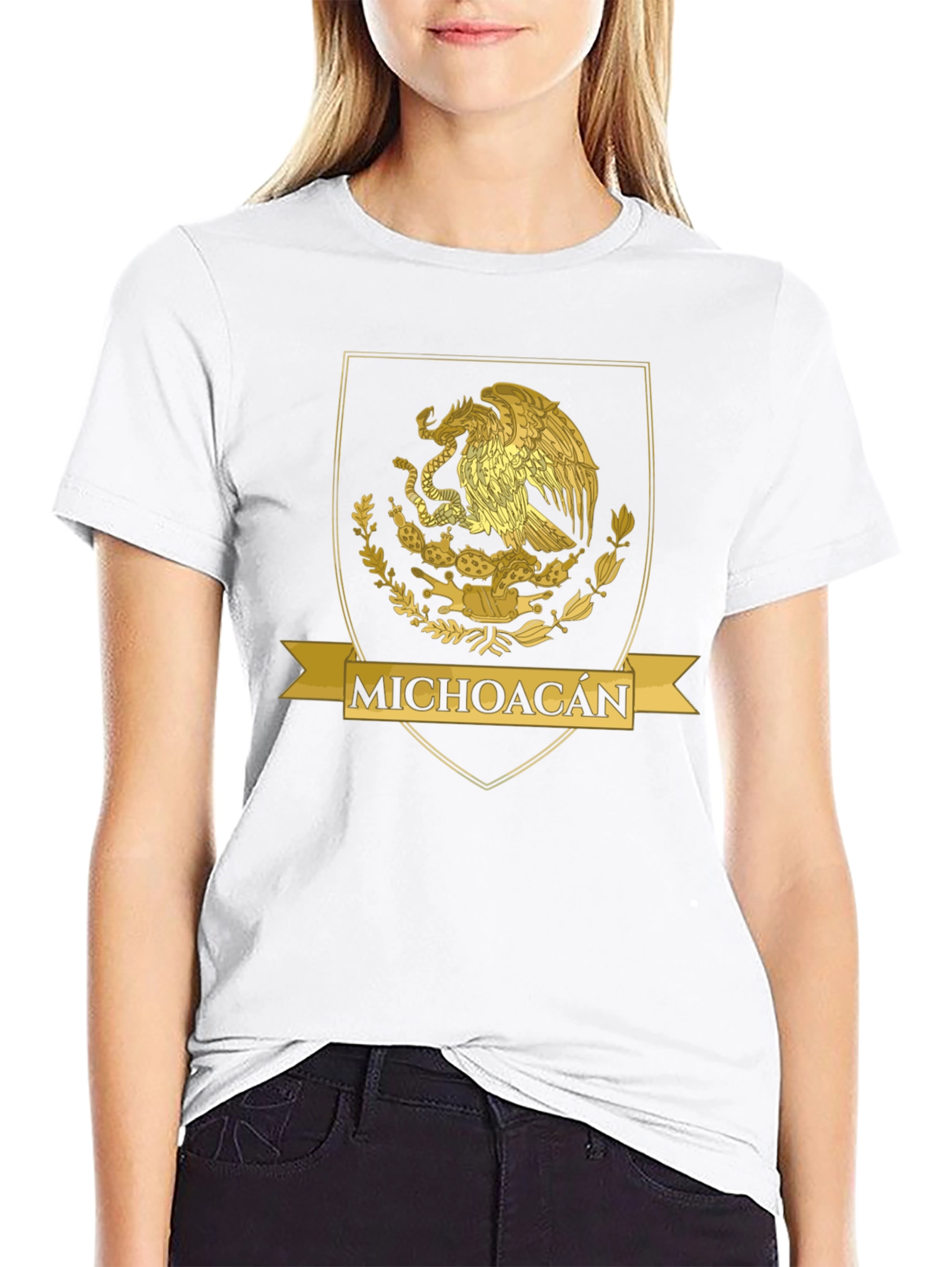 Michoacan T-Shirt - Mexico Coat of Arms