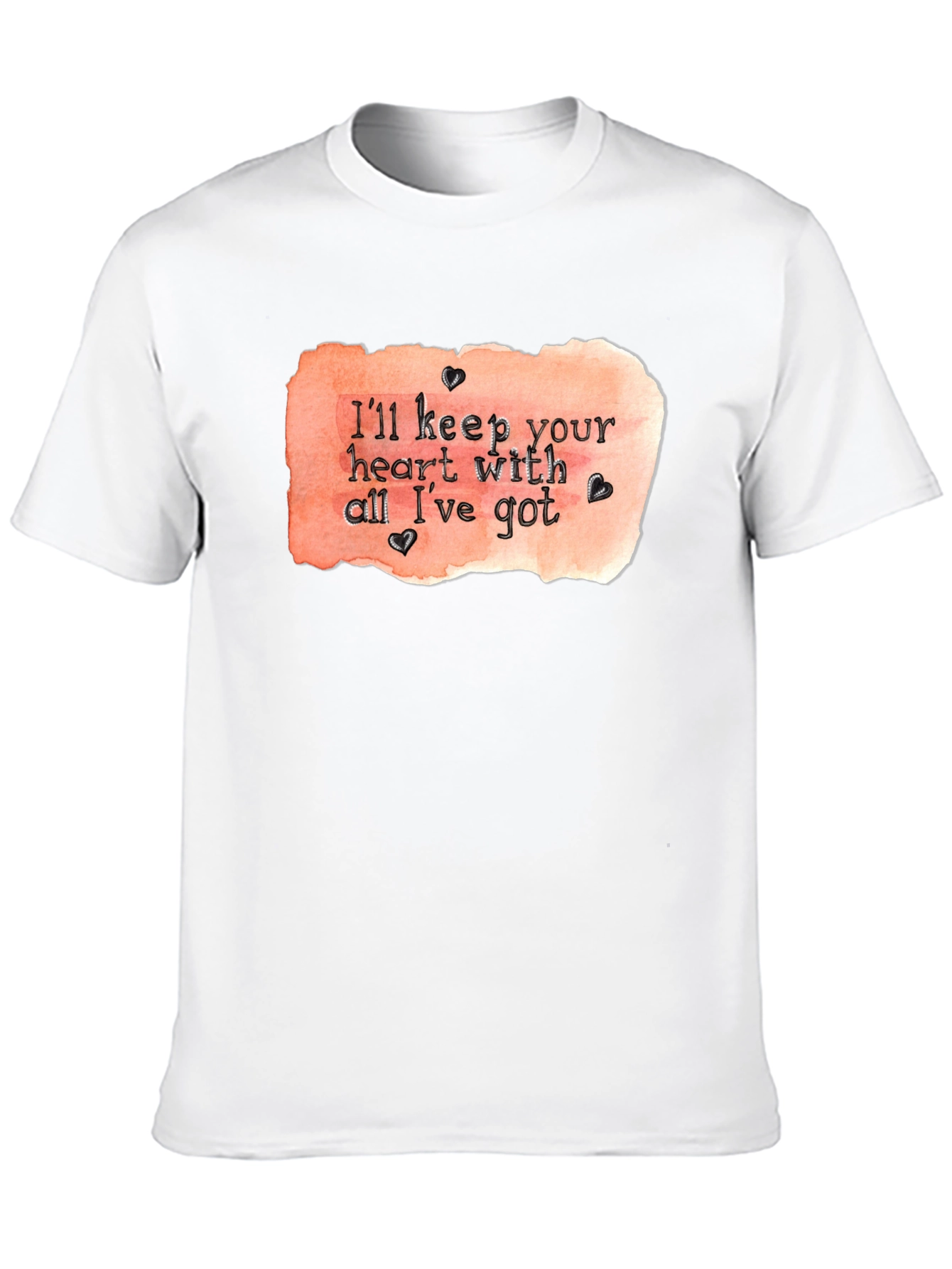 Heart With All Ive Got Black T-Shirt