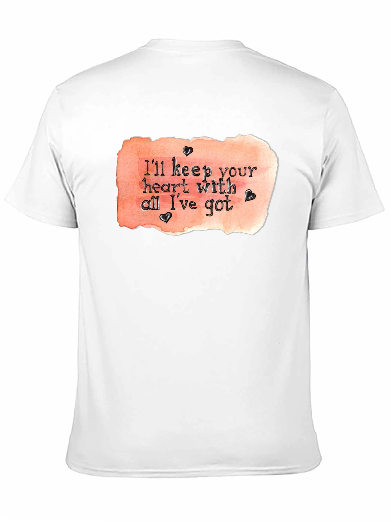 Heart With All Ive Got Black T-Shirt