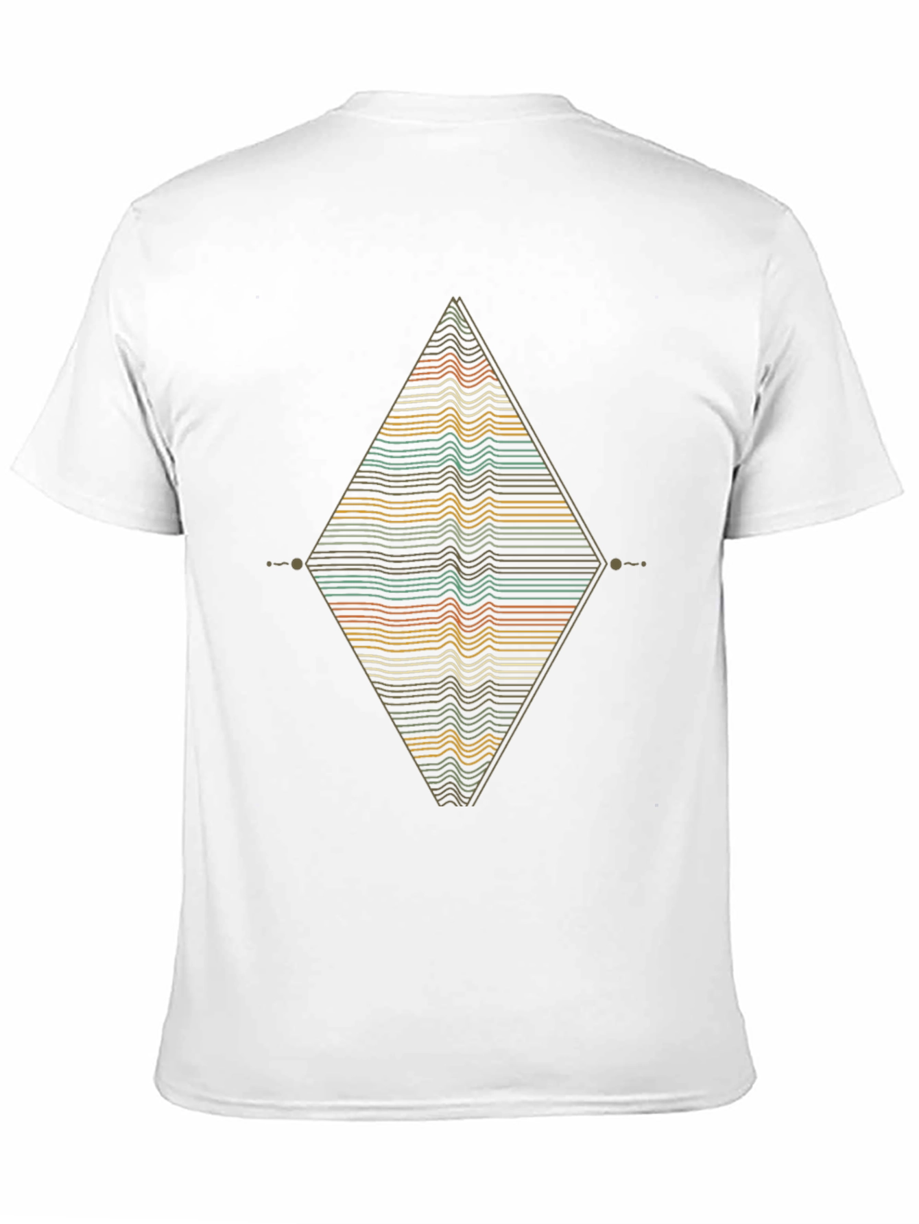 Geometric Diamond Tee - Retro Wave Design