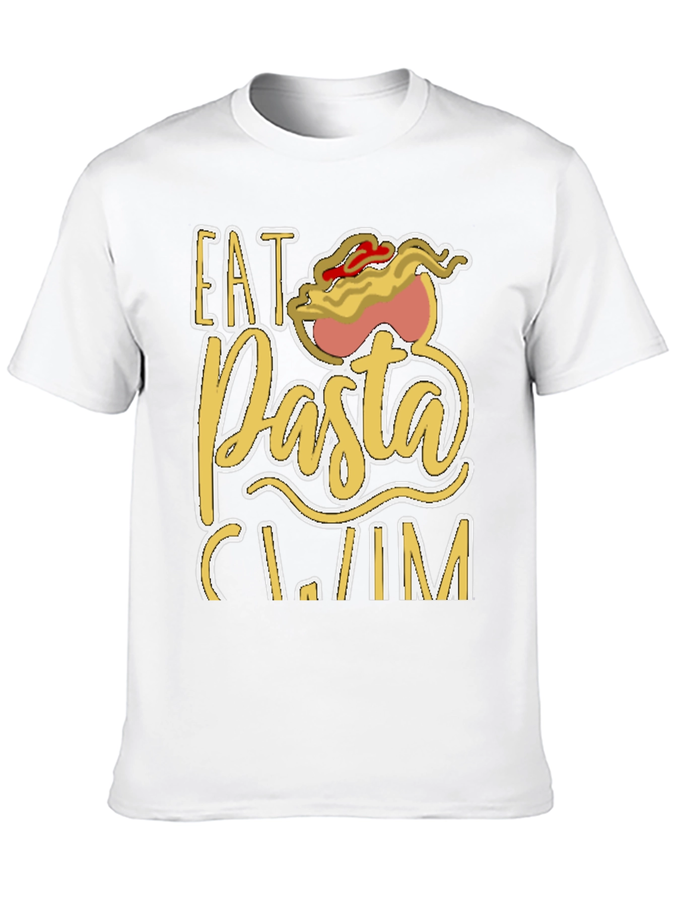 Eat Pasta Swim T-Shirt Funny Foodie Tee