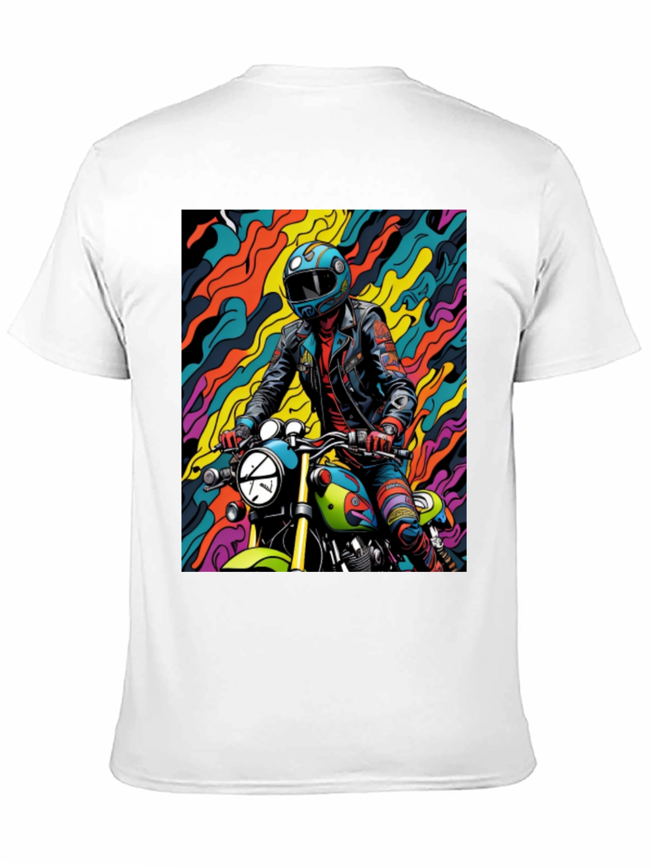 Motorcycle Rider Graphic Tee - Cool Biker Design