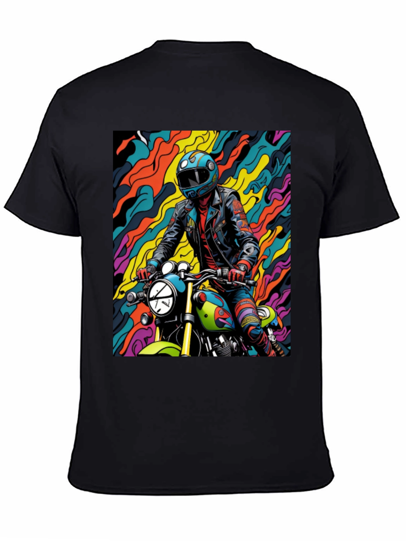 Motorcycle Rider Graphic Tee - Cool Biker Design