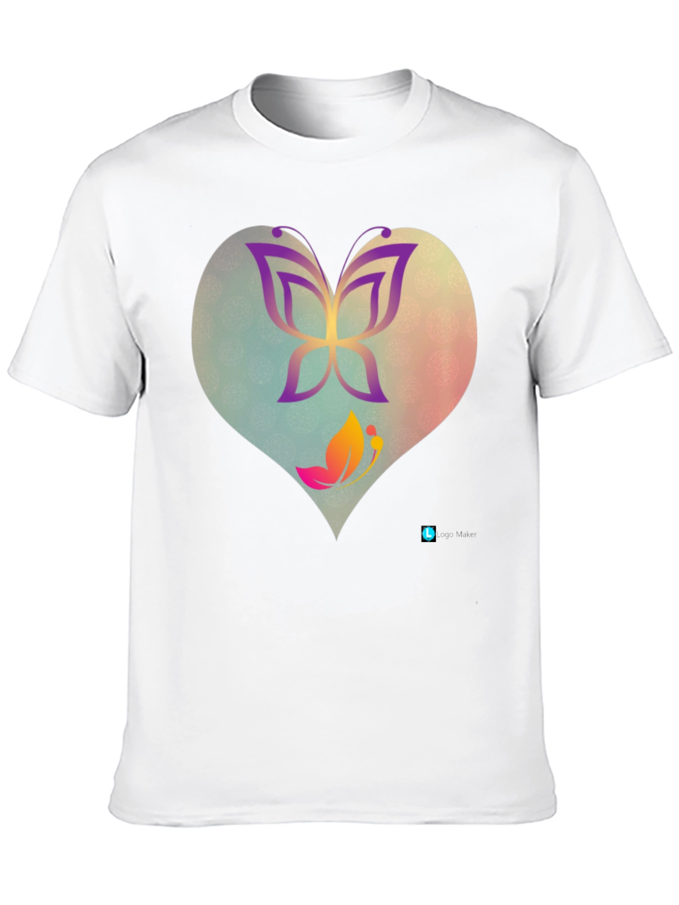 Butterfly Heart Graphic Tee - Trendy Casual Top