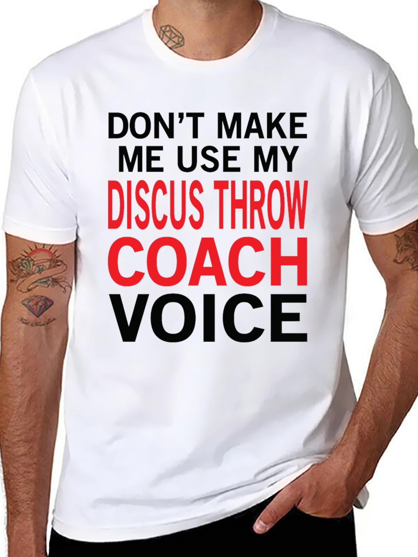 Discus Throw Coach Voice T-Shirt - Funny Gift!