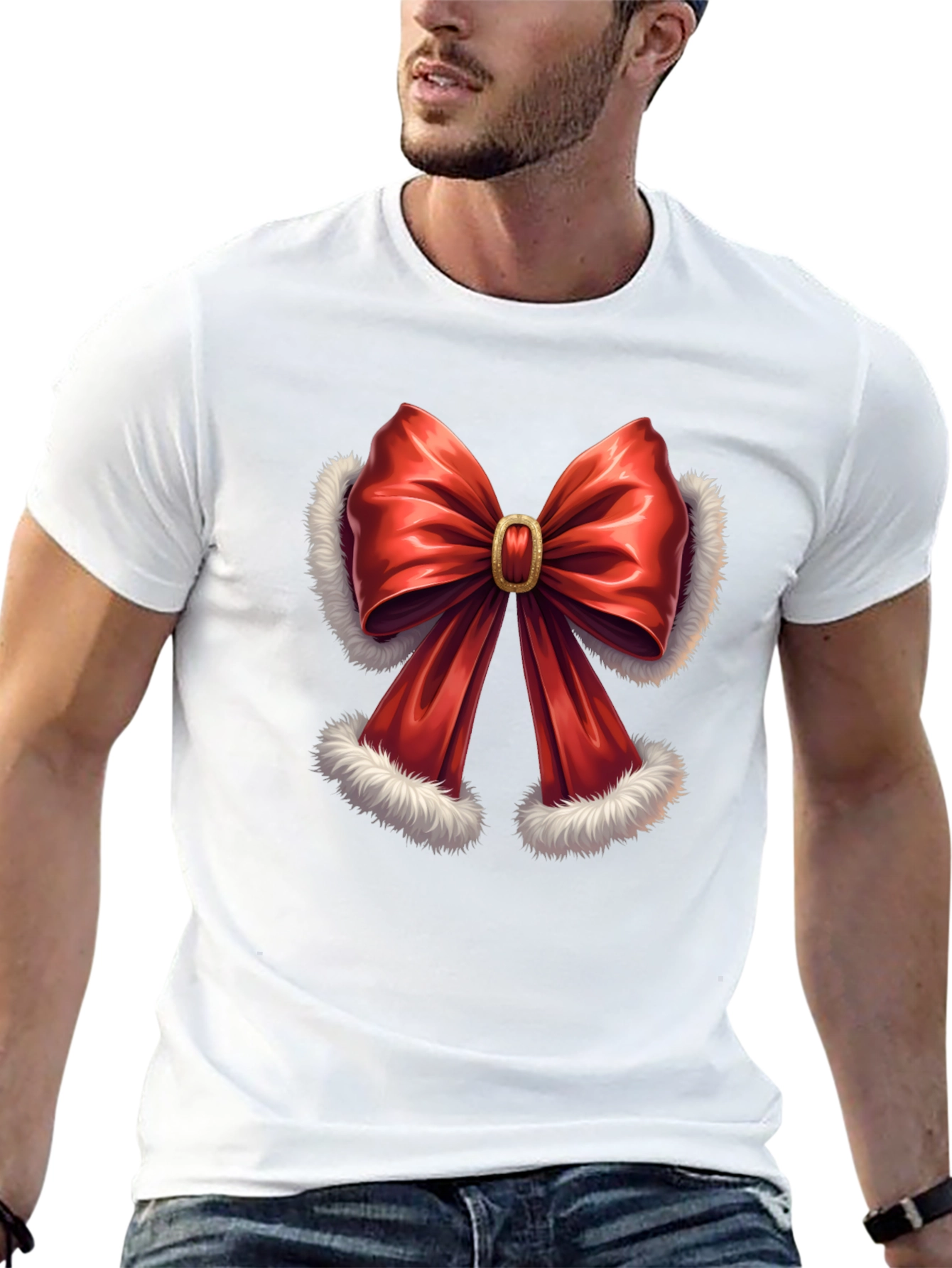 Festive Bow T-Shirt - Holiday Style