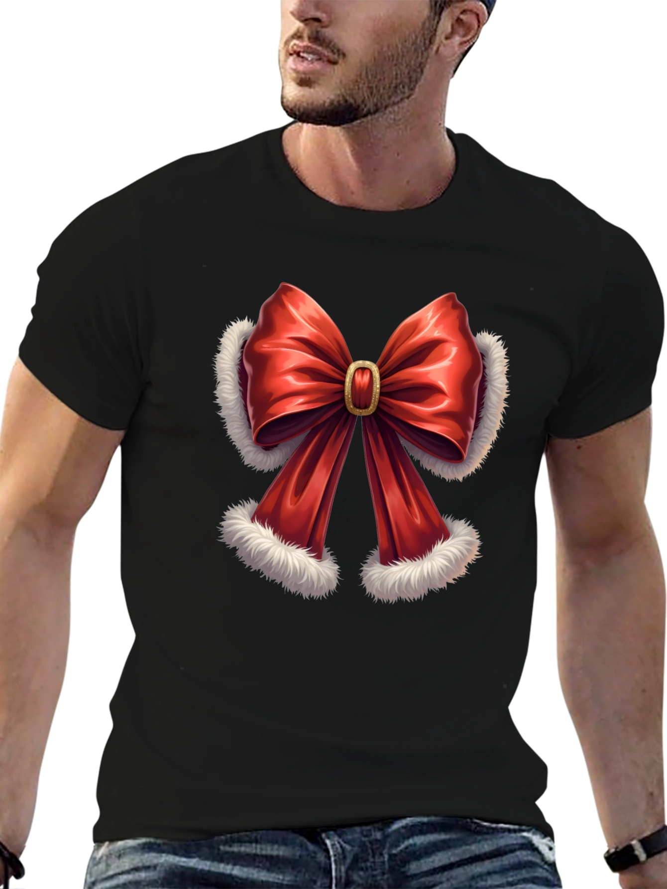 Festive Bow T-Shirt - Holiday Style