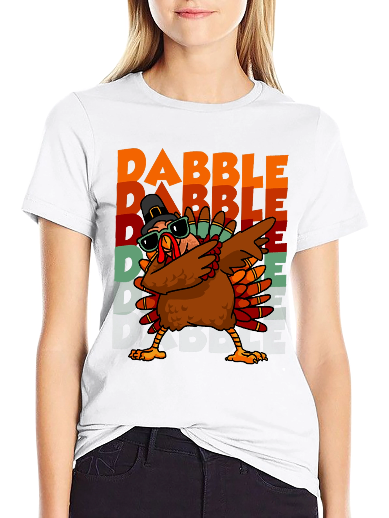 Dabble Turkey Graphic T-Shirt Thanksgiving