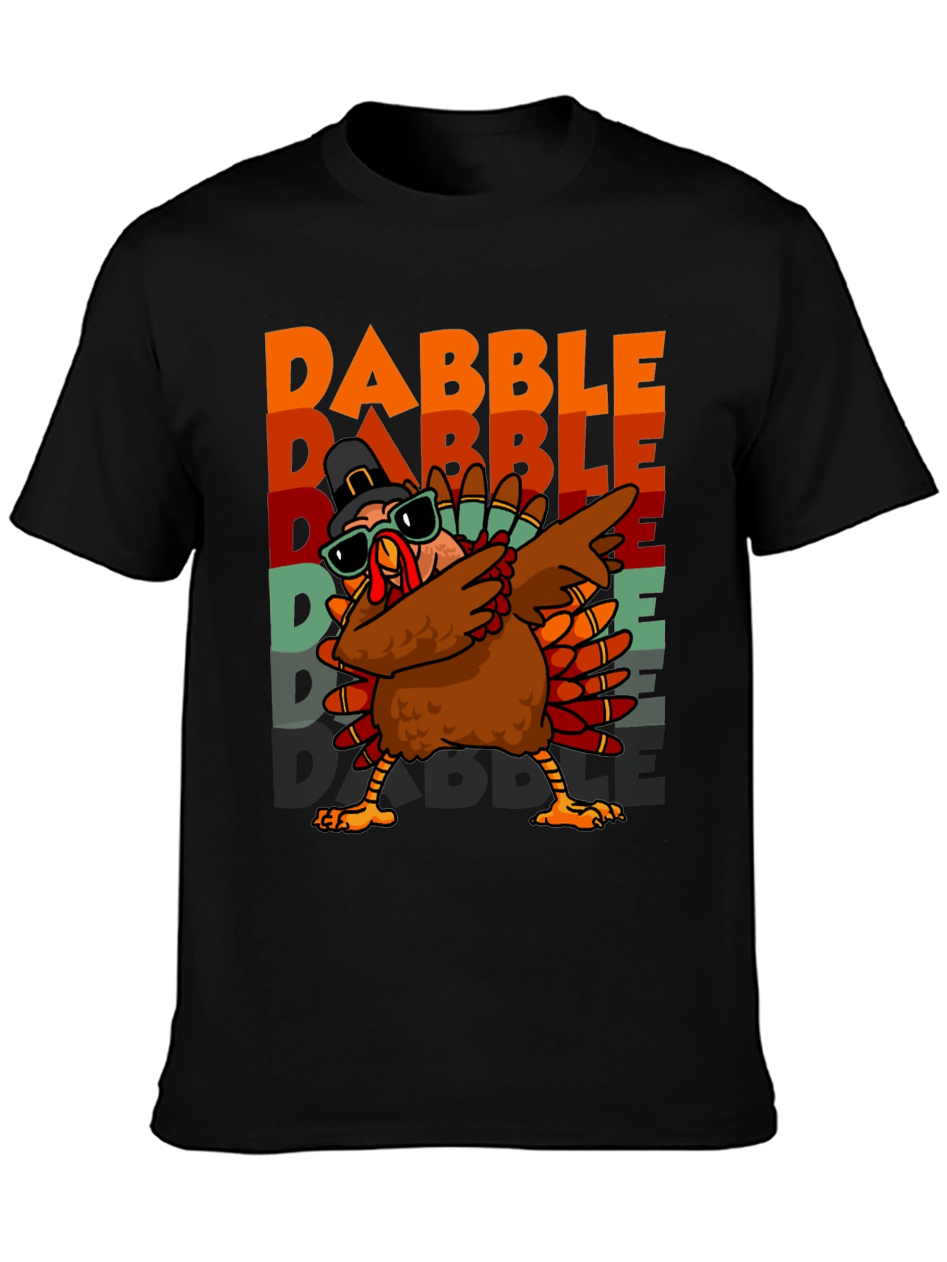 Dabble Turkey Graphic T-Shirt Thanksgiving
