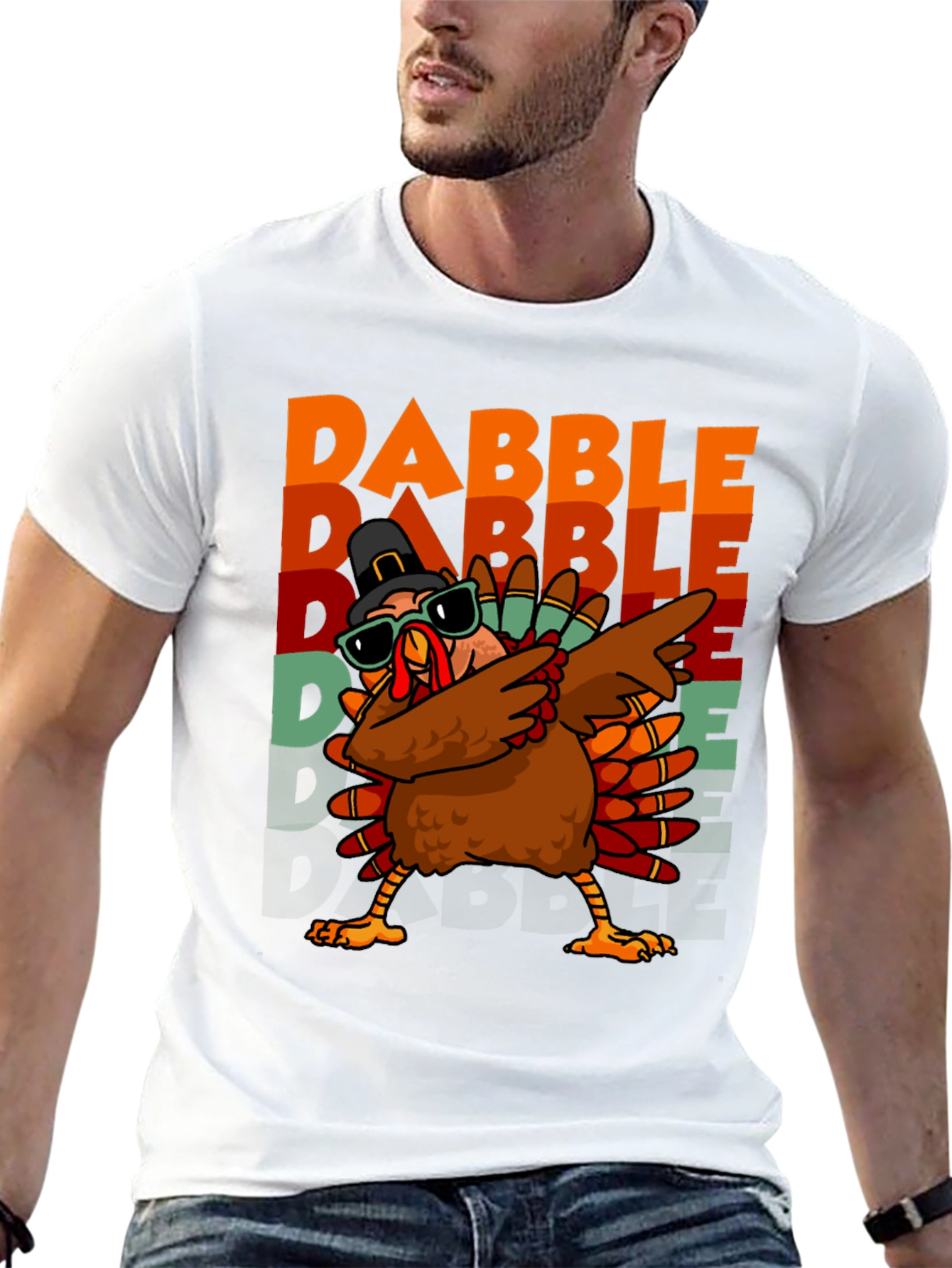 Dabble Turkey Graphic T-Shirt Thanksgiving