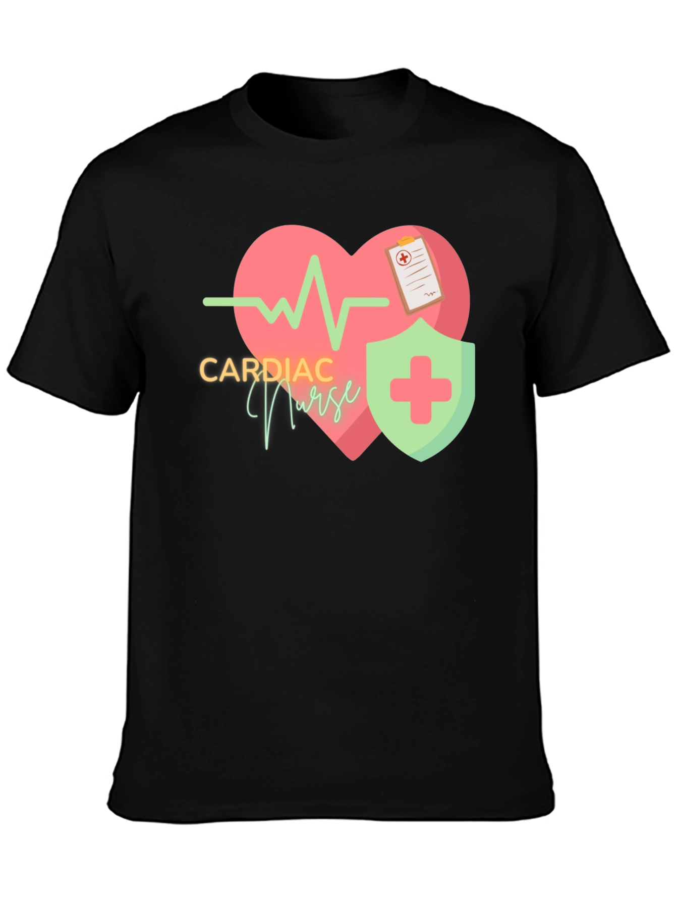 Cardiac Nurse T-Shirt - Heartbeat Design