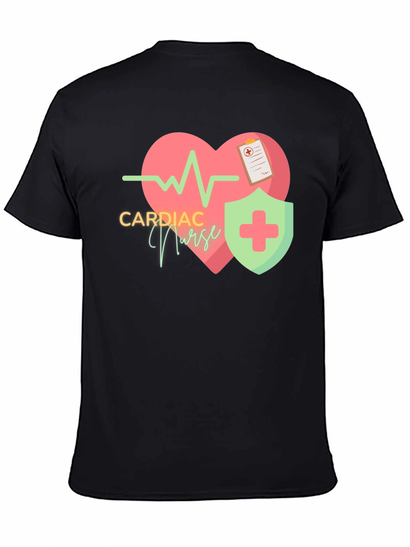 Cardiac Nurse T-Shirt - Heartbeat Design