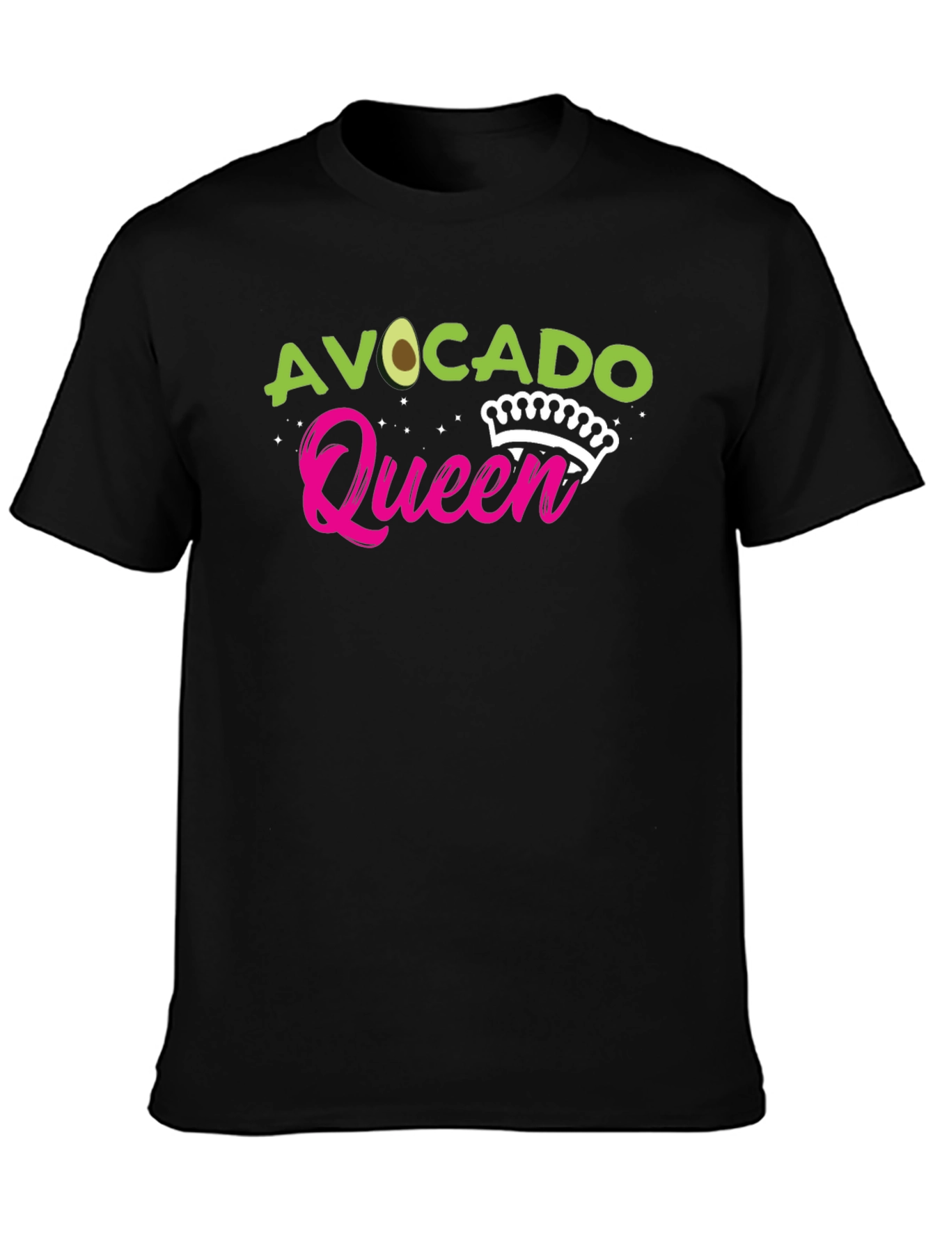 Avocado Queen Black T-Shirt - Trendy Graphic Tee