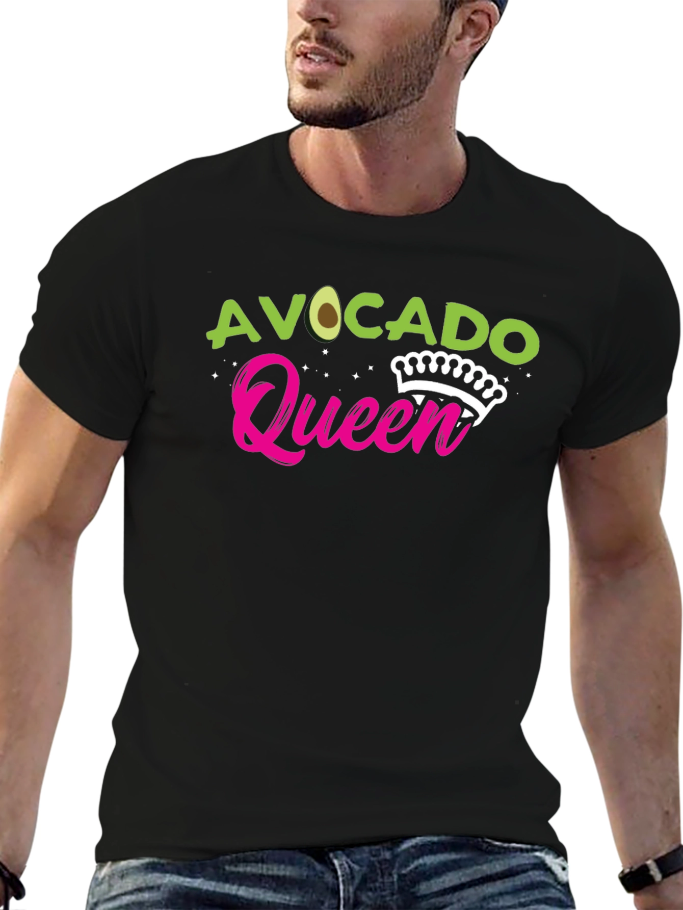 Avocado Queen Black T-Shirt - Trendy Graphic Tee