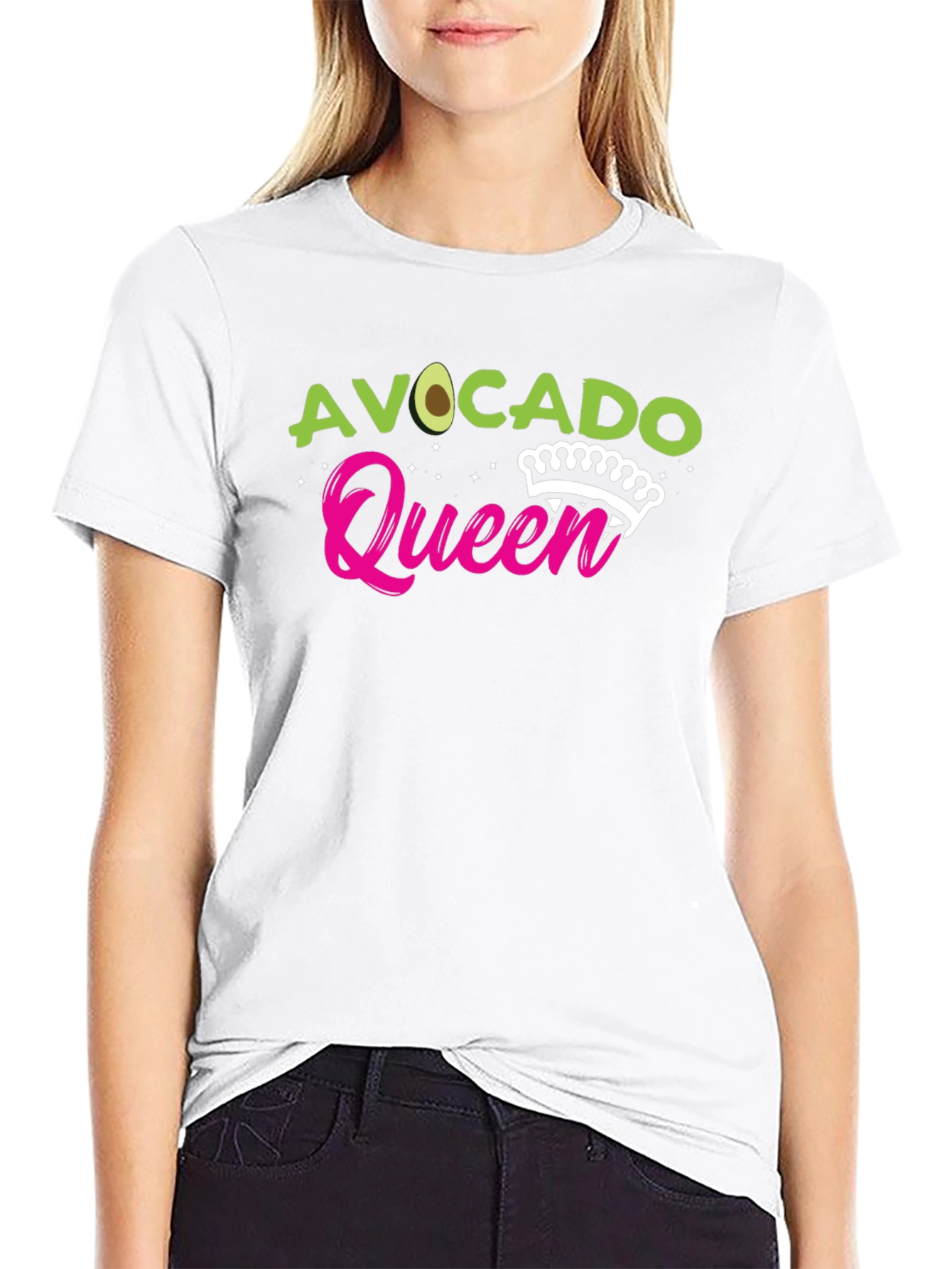 Avocado Queen Black T-Shirt - Trendy Graphic Tee