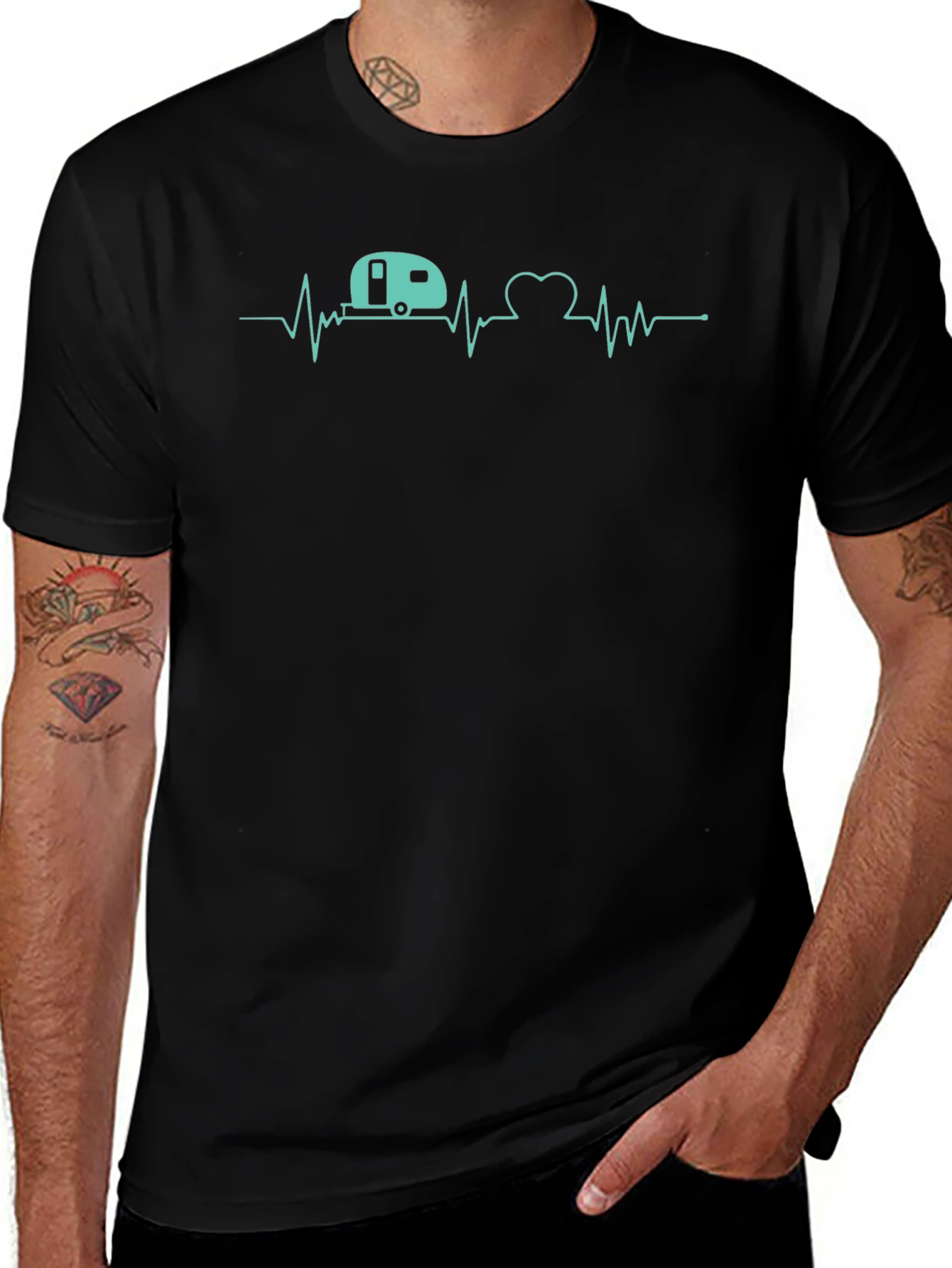 Camping Heartbeat T-Shirt - Camper Life Tee