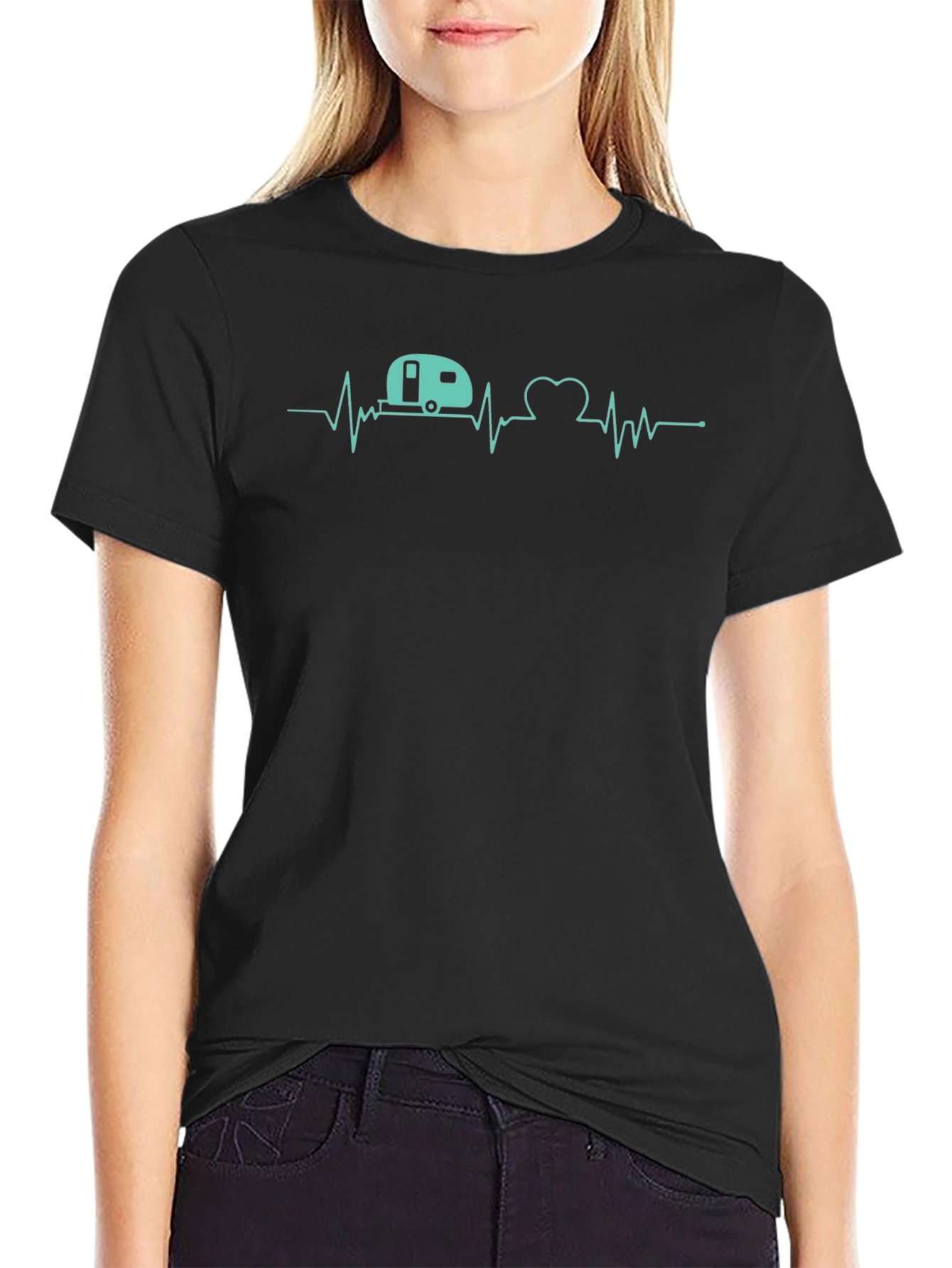 Camping Heartbeat T-Shirt - Camper Life Tee
