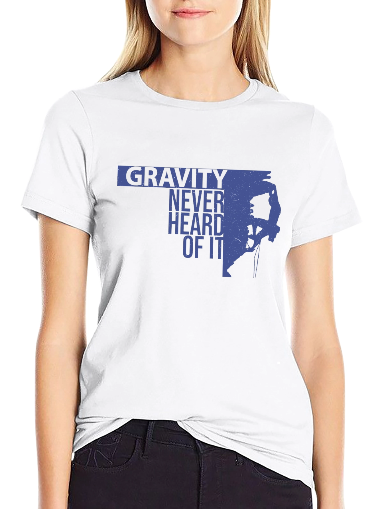 Gravity Never Heard of It Black Tee