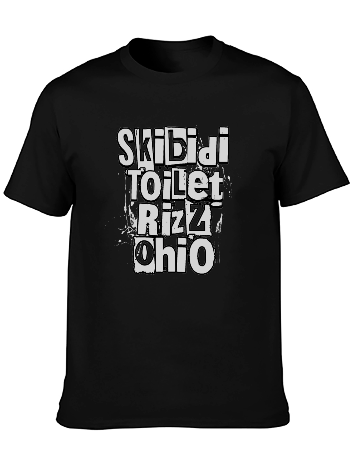 Skibidi Toilet Rizz Ohio Black T-Shirt