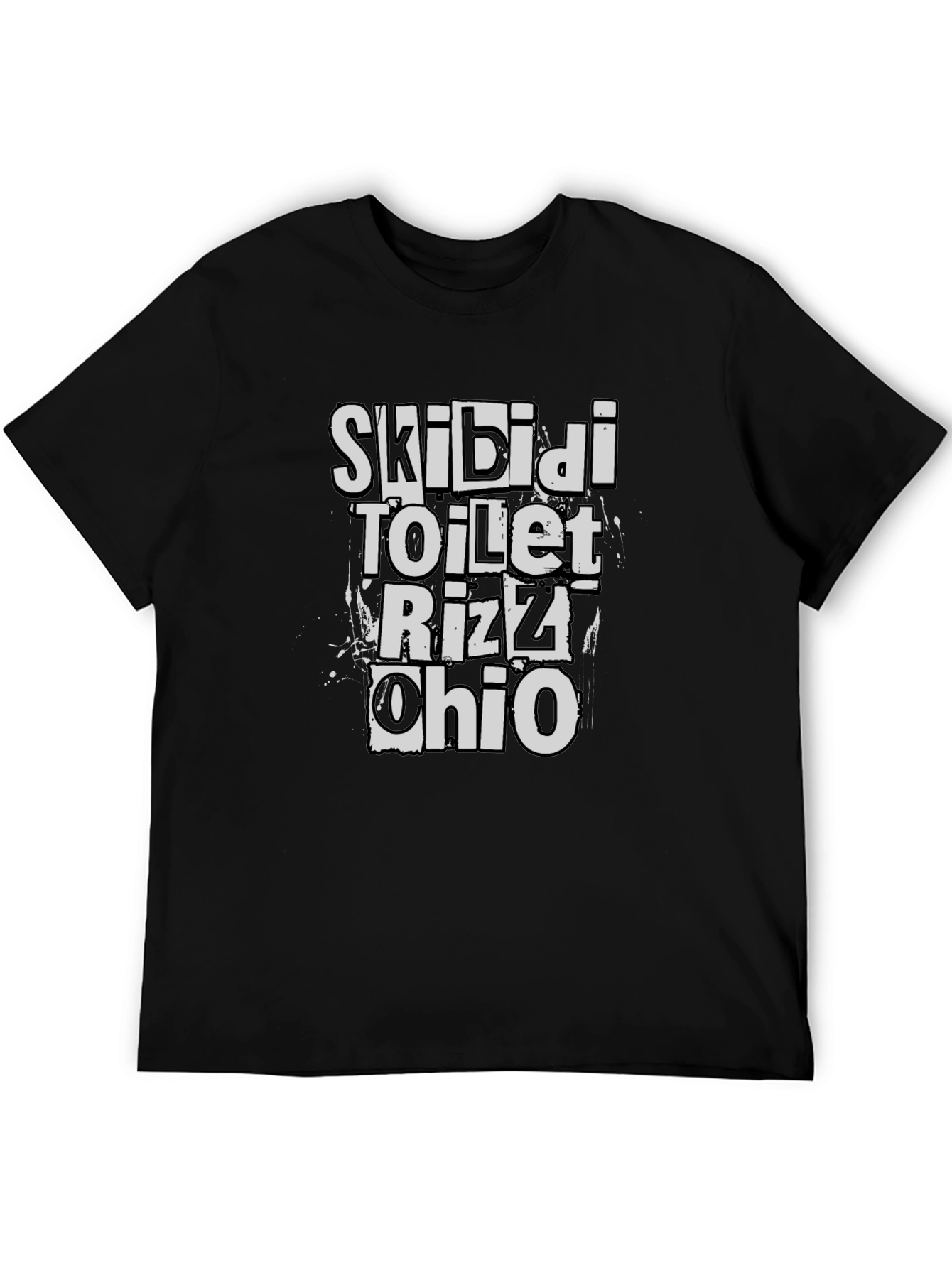 Skibidi Toilet Rizz Ohio Black T-Shirt
