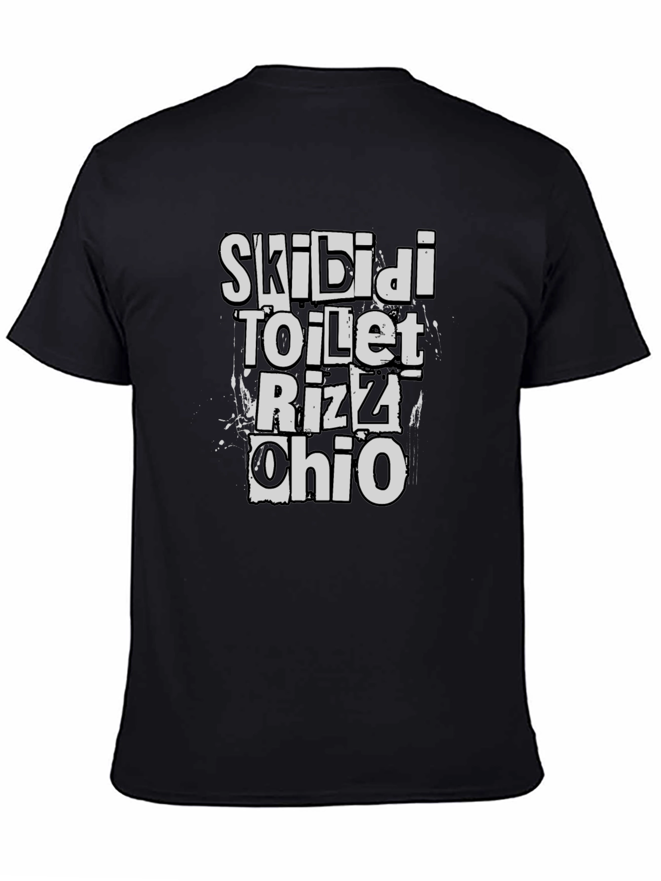 Skibidi Toilet Rizz Ohio Black T-Shirt