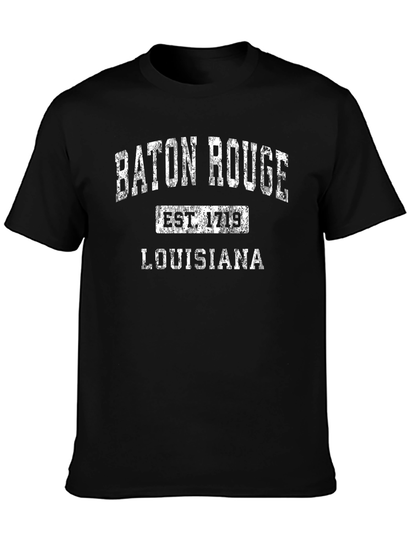 Baton Rouge Louisiana Est 1719 Black T-Shirt