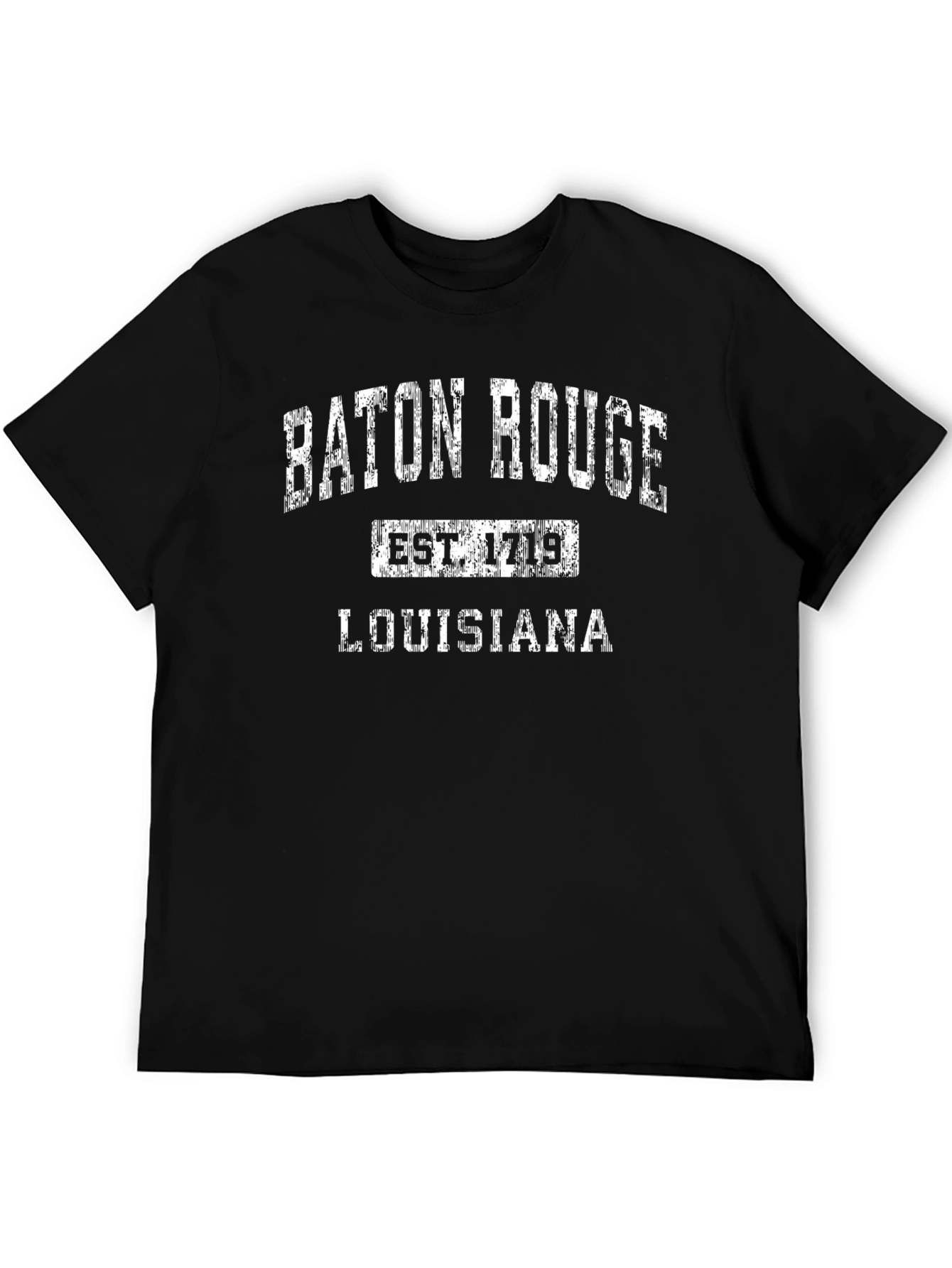Baton Rouge Louisiana Est 1719 Black T-Shirt