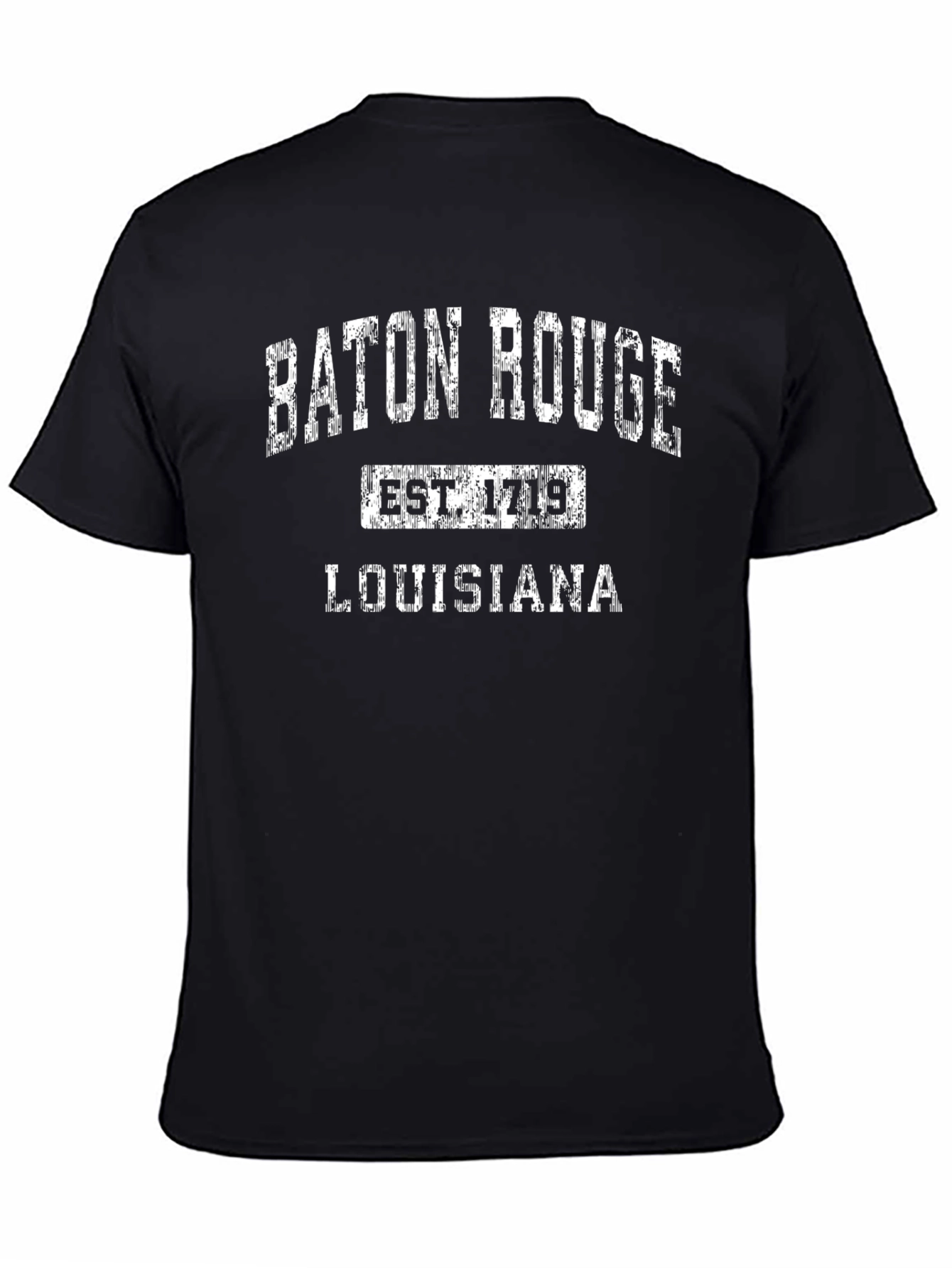 Baton Rouge Louisiana Est 1719 Black T-Shirt