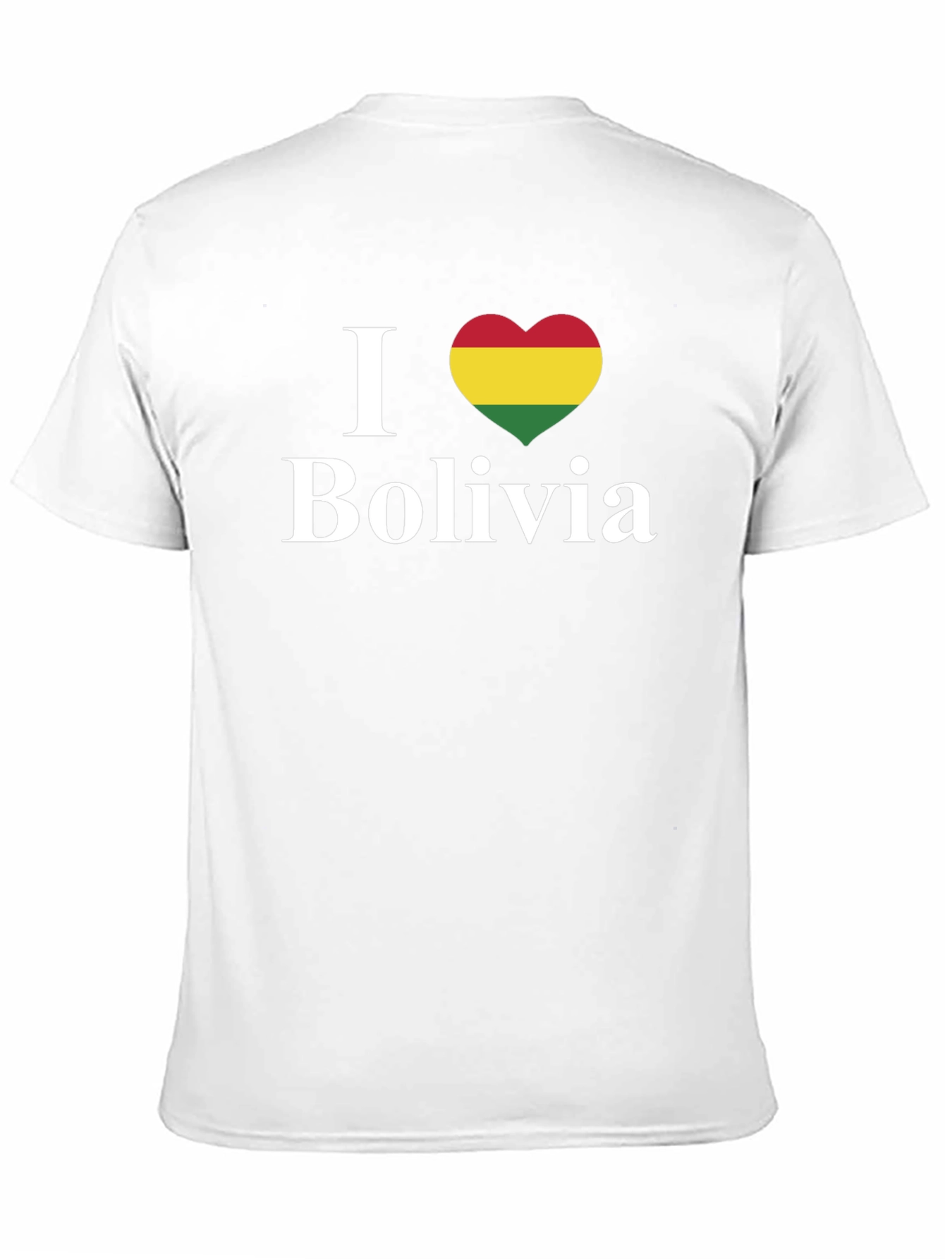I Love Bolivia Heart Flag Graphic Tee - Black