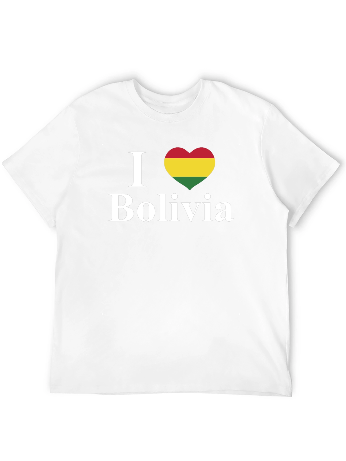 I Love Bolivia Heart Flag Graphic Tee - Black