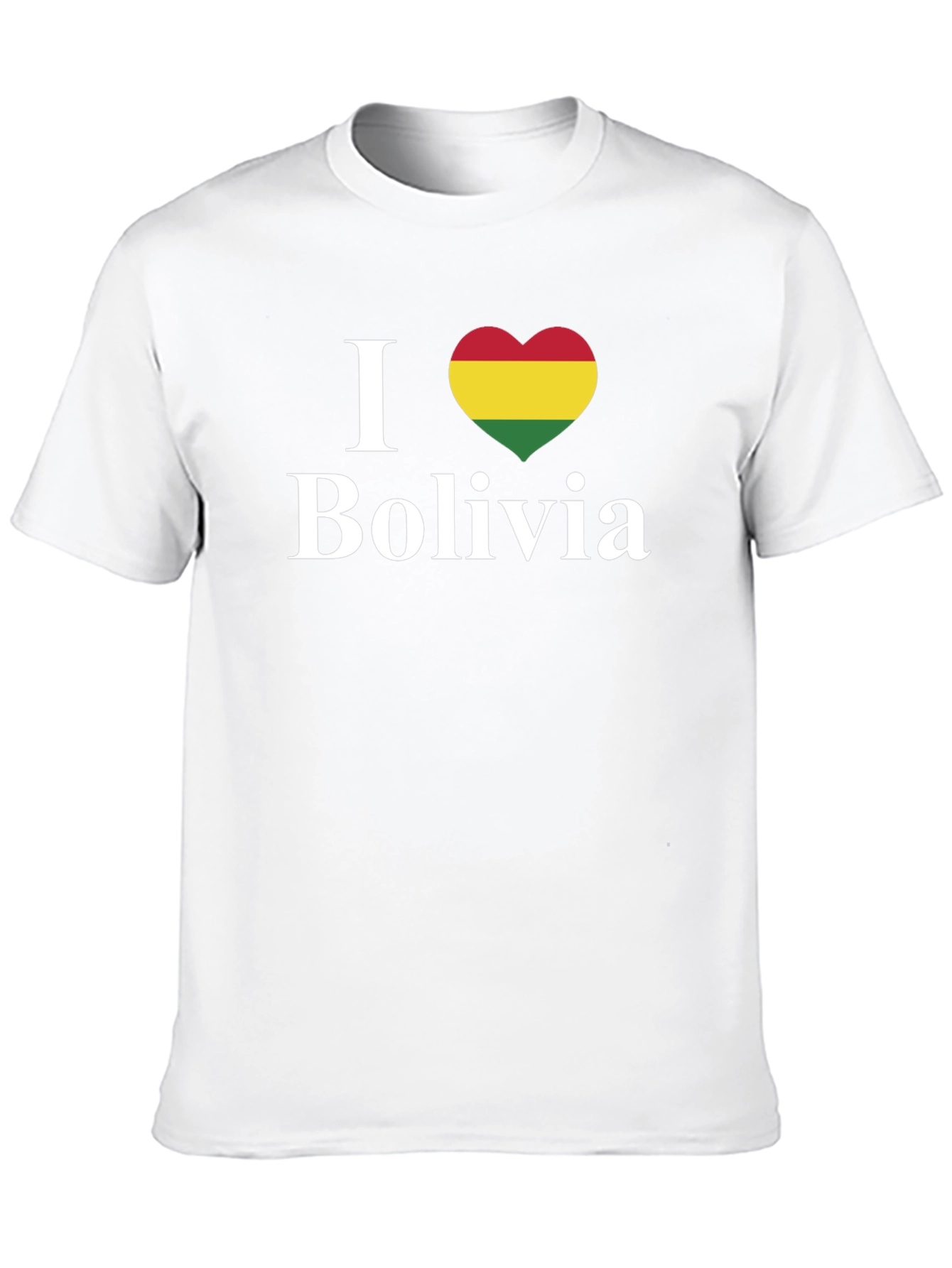 I Love Bolivia Heart Flag Graphic Tee - Black