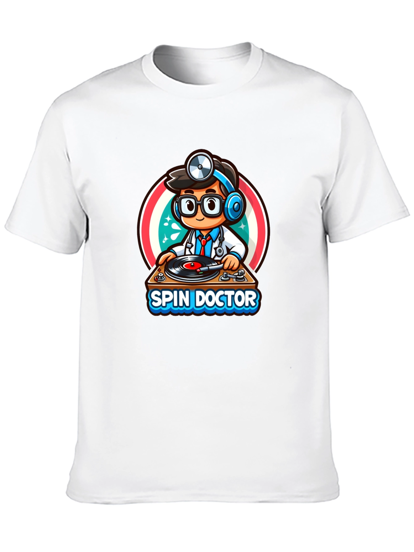 Spin Doctor T-Shirt - DJ Doctor Cartoon
