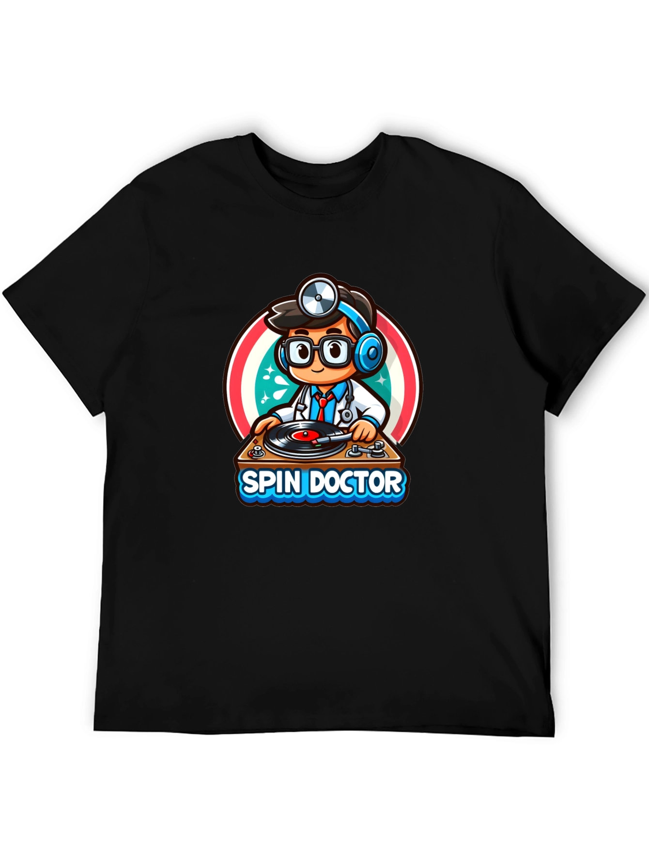 Spin Doctor T-Shirt - DJ Doctor Cartoon