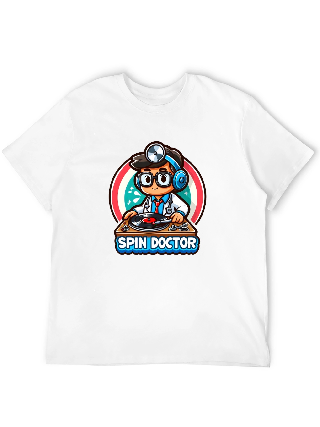 Spin Doctor T-Shirt - DJ Doctor Cartoon