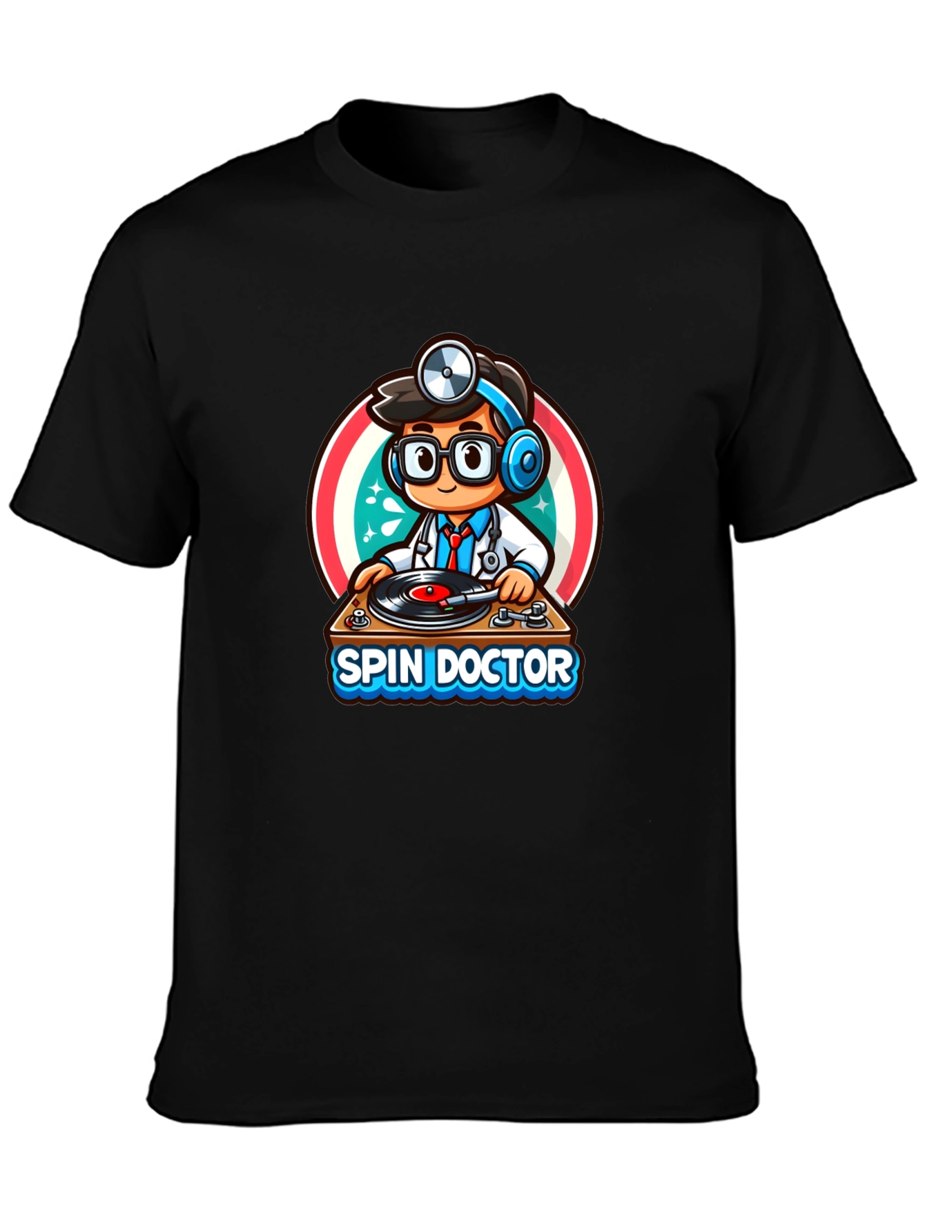 Spin Doctor T-Shirt - DJ Doctor Cartoon