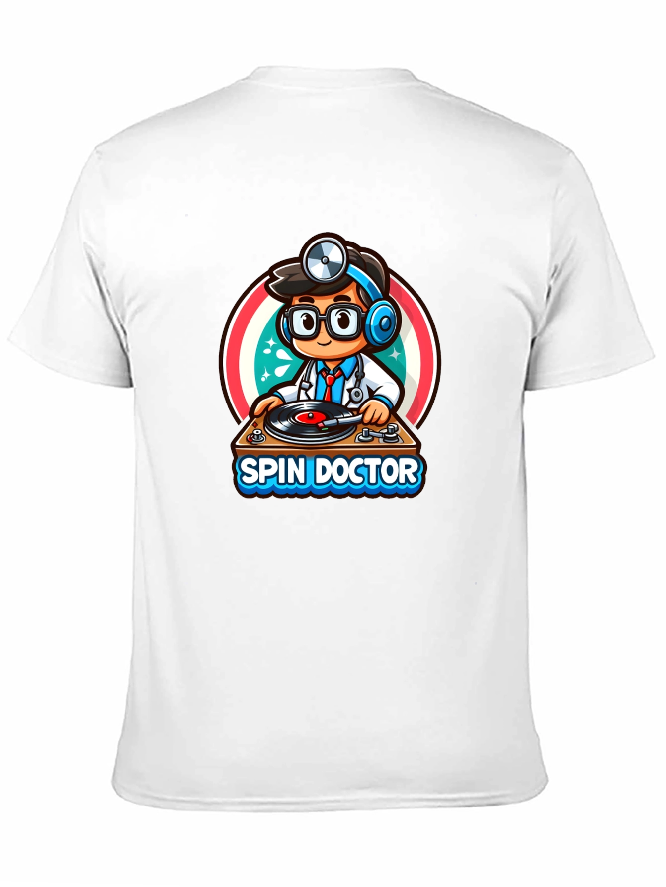 Spin Doctor T-Shirt - DJ Doctor Cartoon