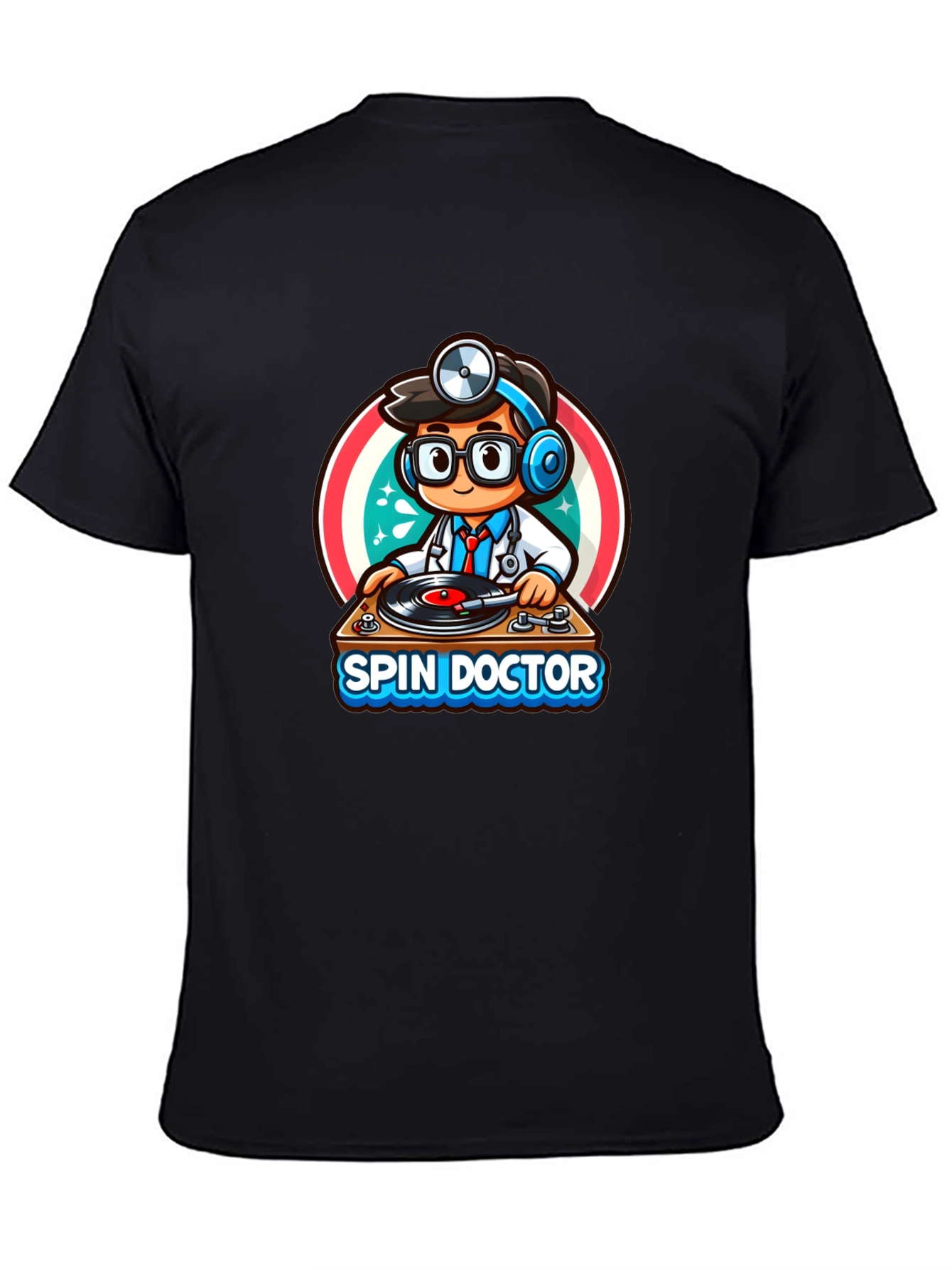 Spin Doctor T-Shirt - DJ Doctor Cartoon