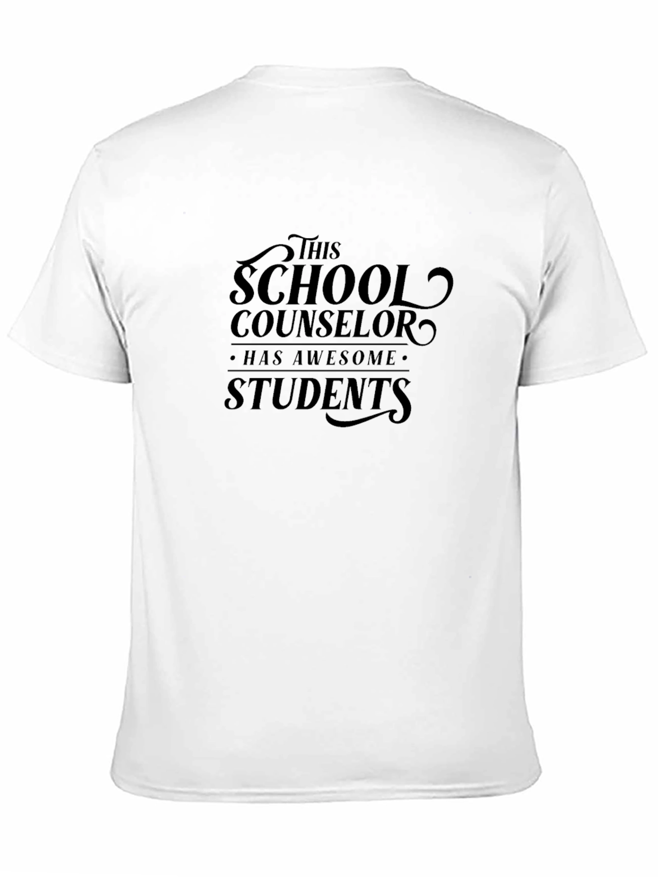 School Counselor Awesome Students Black T-Shirt