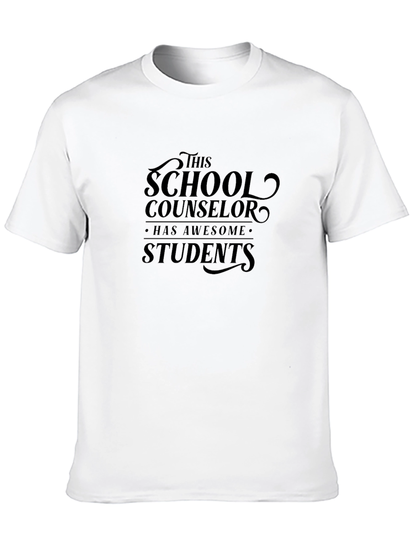 School Counselor Awesome Students Black T-Shirt