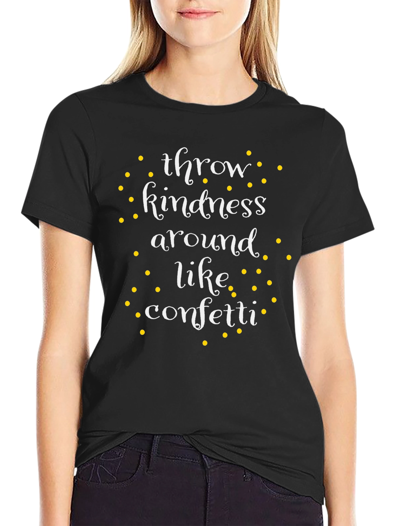 Kindness Confetti Black T-Shirt