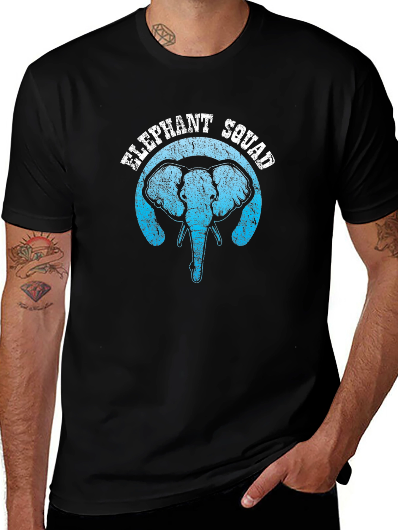 Elephant Squad Graphic T-Shirt