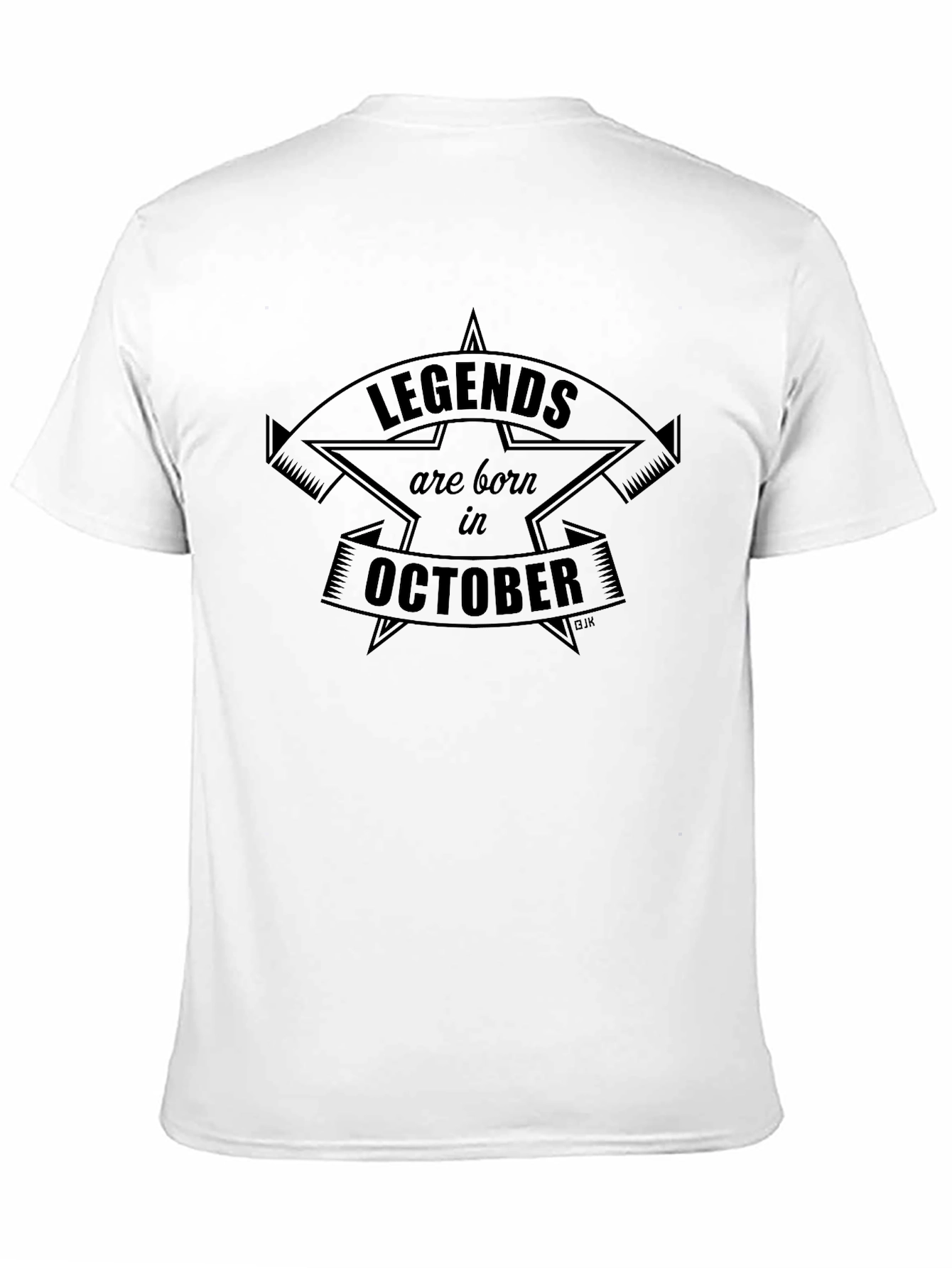 Legends Born in October Black T-Shirt