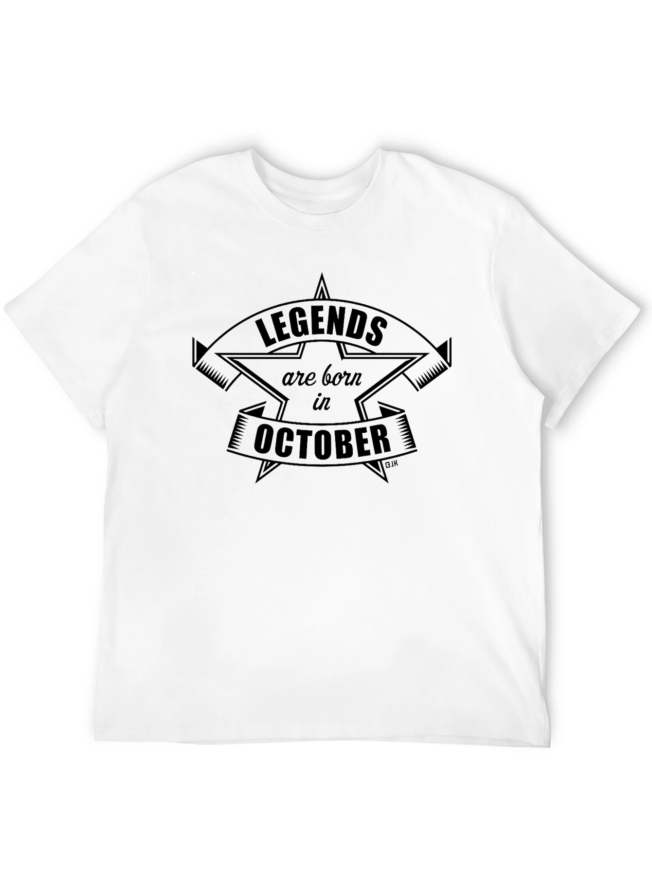 Legends Born in October Black T-Shirt