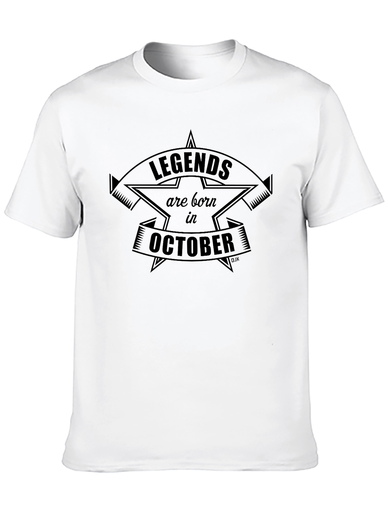 Legends Born in October Black T-Shirt