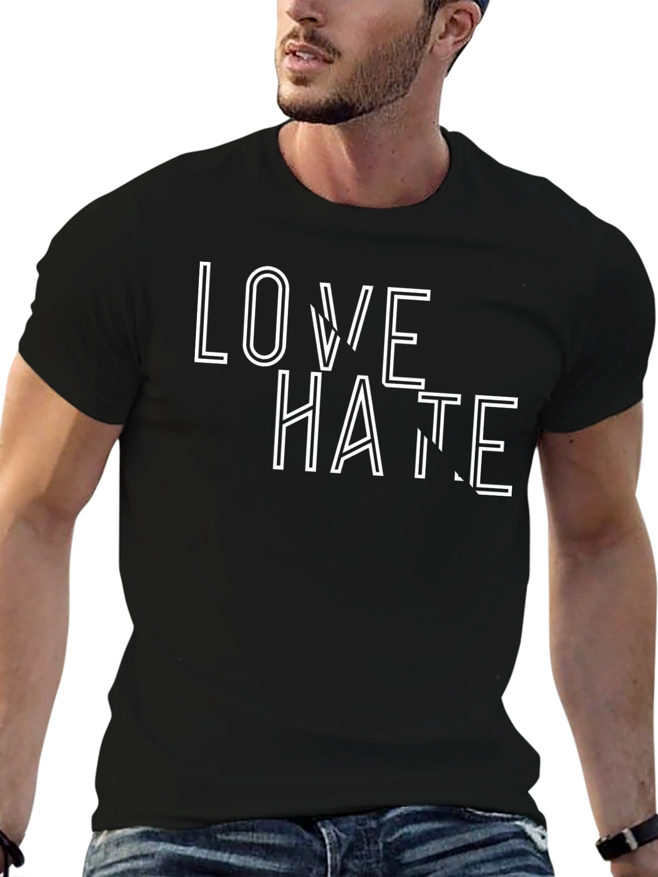 Love Hate Graphic Tee - Stylish Streetwear