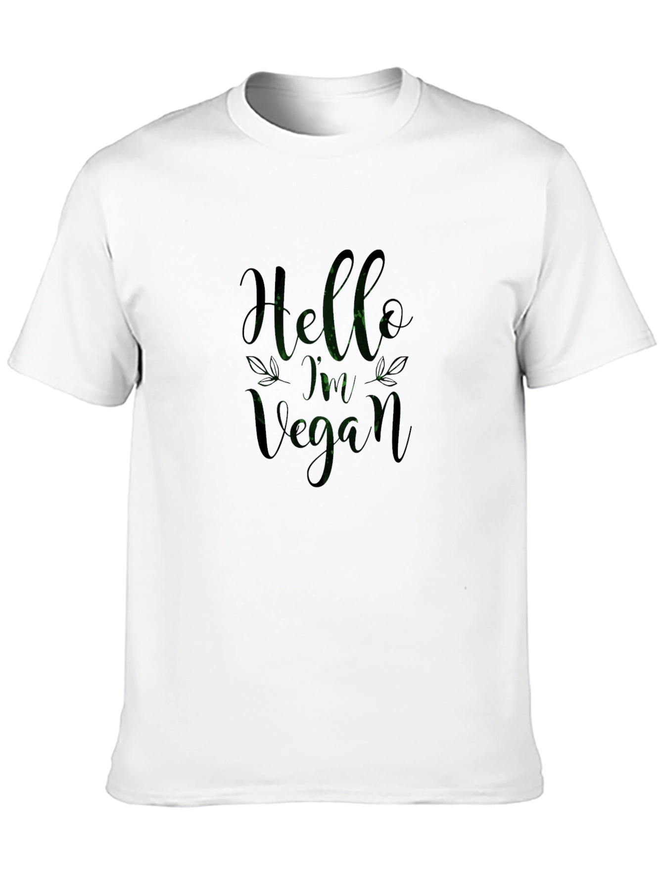 Hello Im Vegan Black T-Shirt