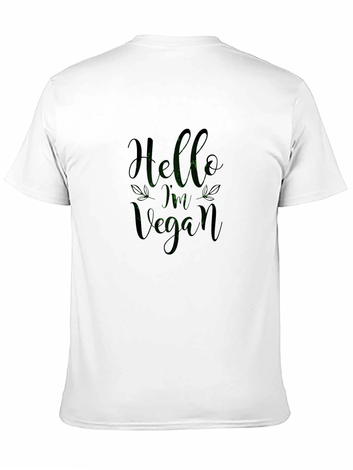Hello Im Vegan Black T-Shirt